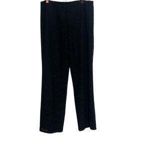 Jones New York Pull On Stretch Lace Pants Black Size Medium